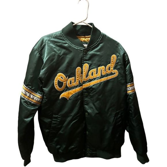 STARTER Other - OAKLAND ATHLETICS VARSITY SATIN FULL-SNAP JACKET